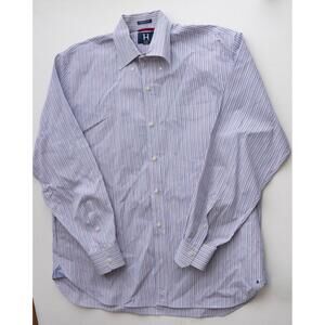 Tommy Hilfiger Striped Button-Down Shirt XL 100% Cotton